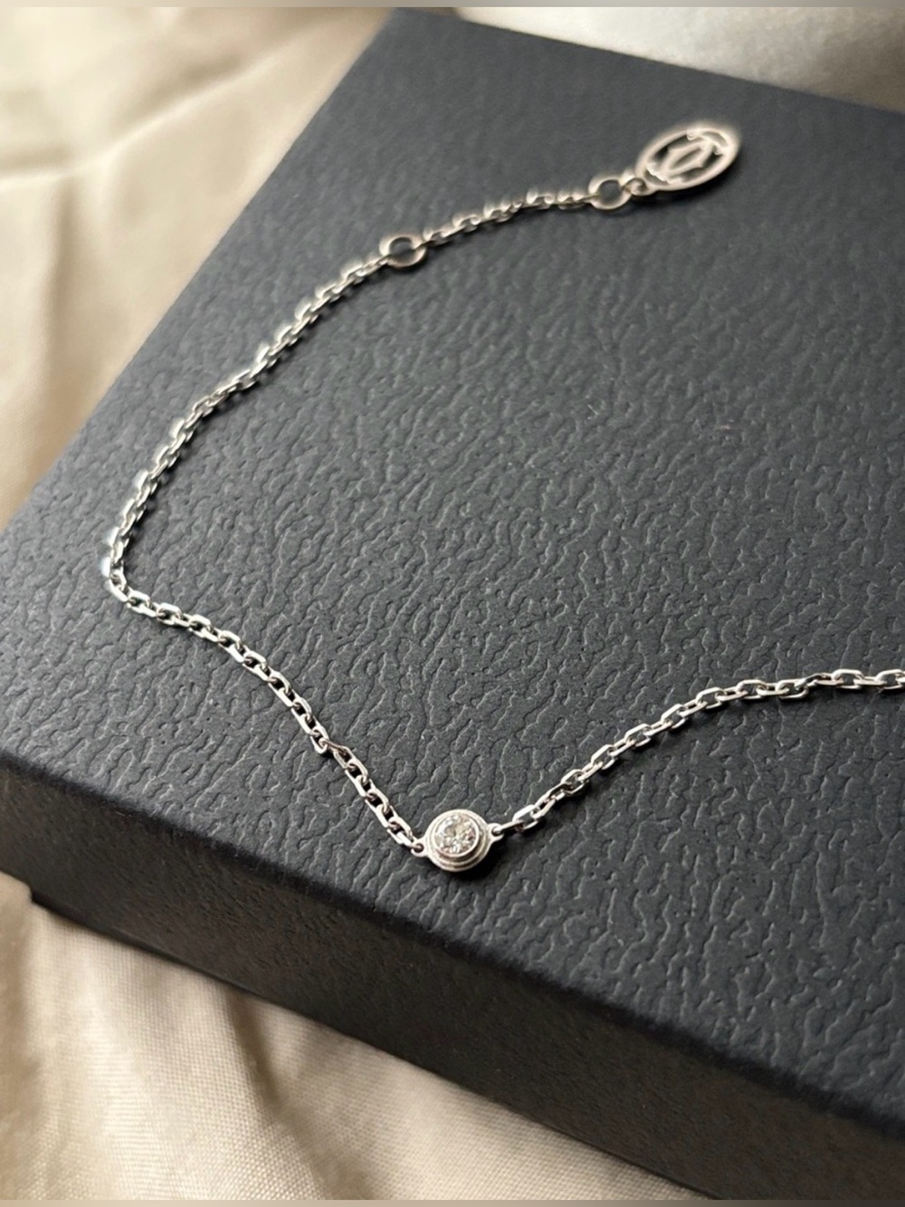 Cartier d'Amour Bracelet, 18.5cm, Diamond, 18K
White Gold